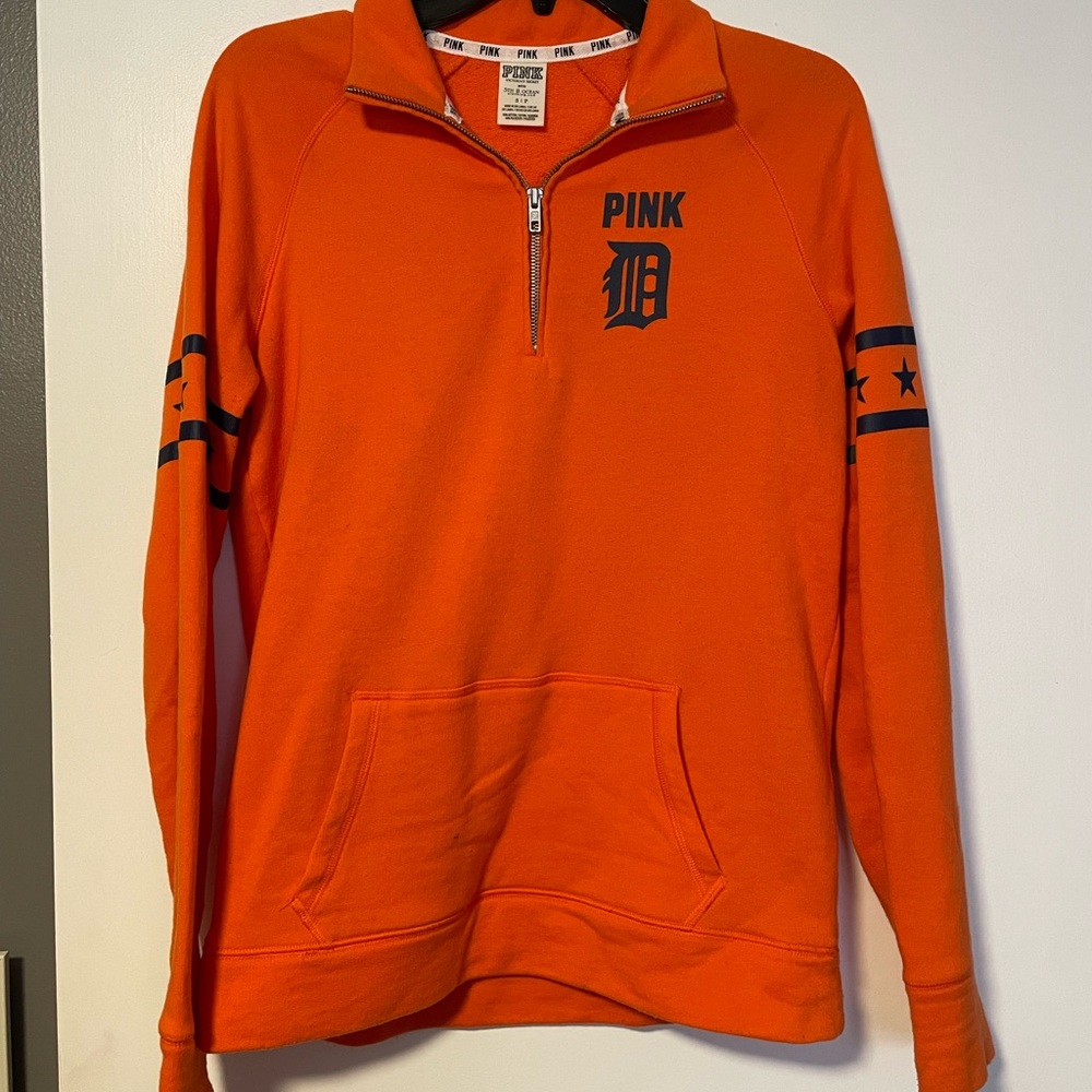 PINK Detroit Tigers Quarter Zip up